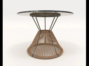 outdoor rattan furniture set 3D Model