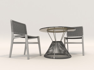 outdoor rattan furniture set Modèle 3D
