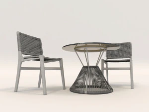 outdoor rattan furniture set 3D Model