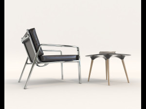 contemporary design armchair set 4 Modèle 3D