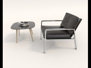 contemporary design armchair set 4 Modèle 3D