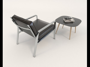 contemporary design armchair set 4 Modèle 3D