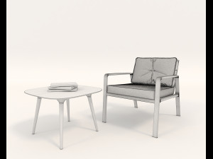 contemporary design armchair set 4 Modèle 3D