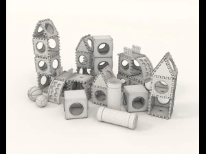 장난감 컬렉션 3D 모델