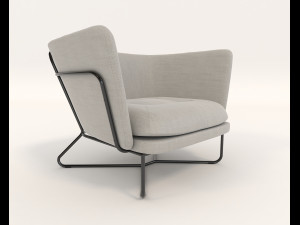 modern table and chair set 5 3D 模型