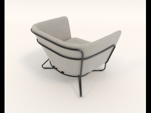 modern table and chair set 5 3D 模型