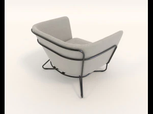 modern table and chair set 5 3D Model