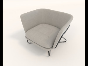 modern table and chair set 5 3D 模型