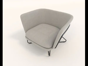 modern table and chair set 5 3D Model