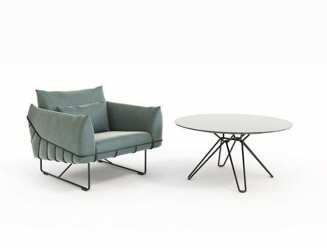 contemporary design armchair set 5 3D Model .c4d .max .obj .3ds .fbx .stl .blend 