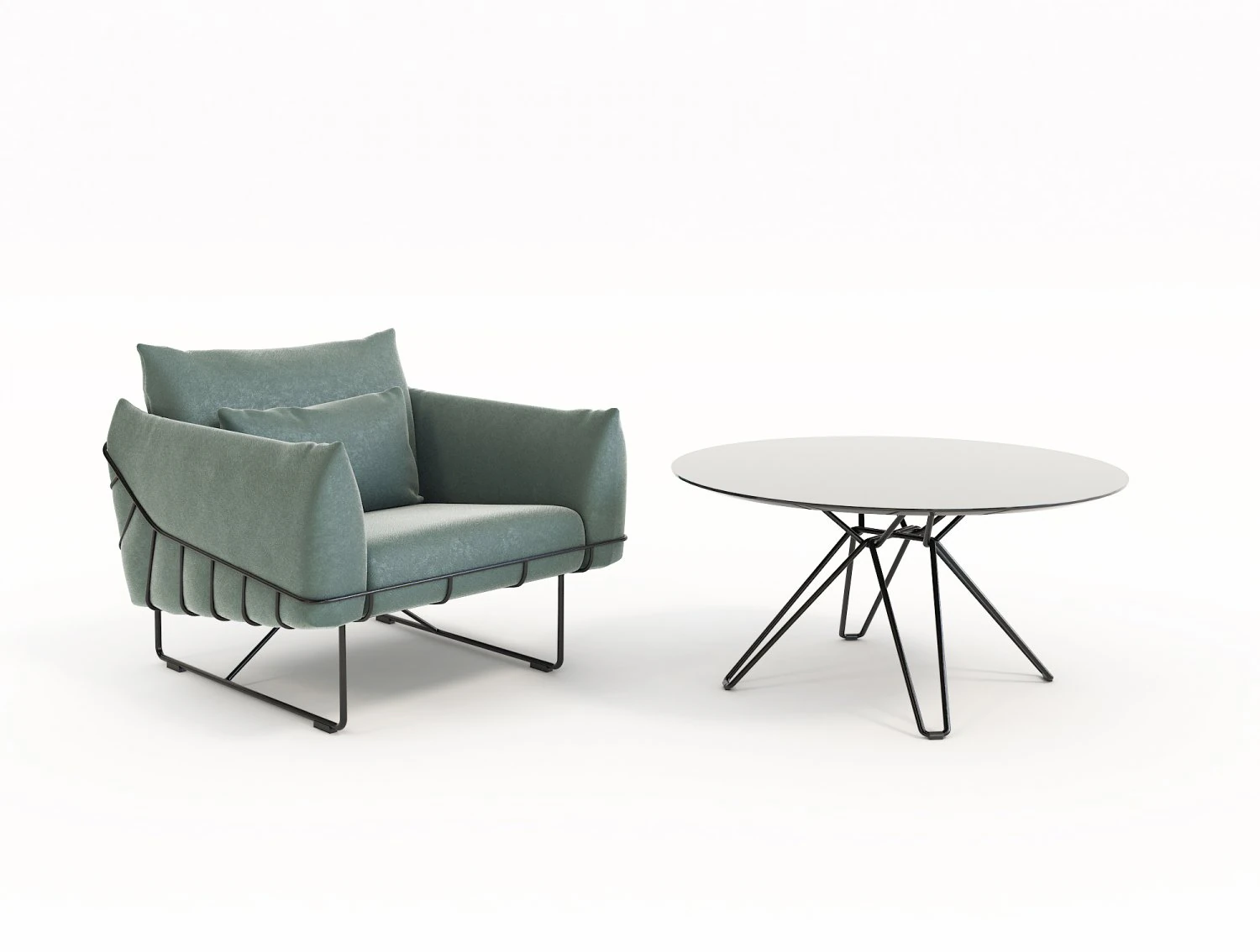 contemporary design armchair set 5 3D Model .c4d .max .obj .3ds .fbx .stl .blend