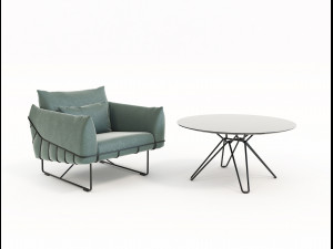 contemporary design armchair set 5 3Dモデル