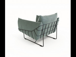 contemporary design armchair set 5 3D Model