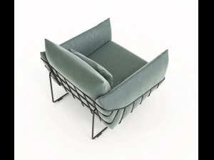 contemporary design armchair set 5 3D Model