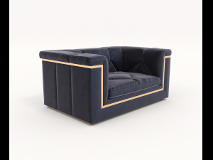 contemporary design armchair set 6 3D Model
