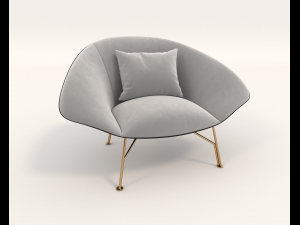 contemporary design armchair set 7 3D Model