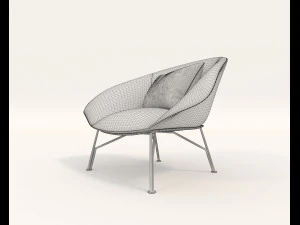 contemporary design armchair set 7 3D Model