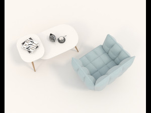 modern table and chair set 6 3D-Modell
