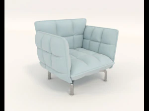 modern table and chair set 6 3D Model
