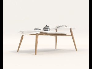 modern table and chair set 6 3D-Modell