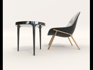 contemporary design armchair set 8 Modello 3D