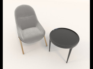 contemporary design armchair set 8 Modello 3D