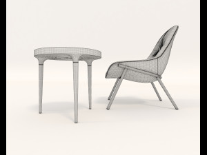 contemporary design armchair set 8 Modello 3D