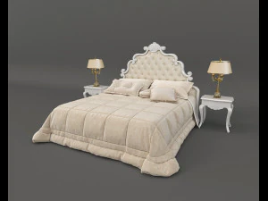 Europese stijl bed 9 3D Model