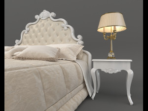 european style bed 9 Model 3D