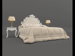 european style bed 9 3D Model