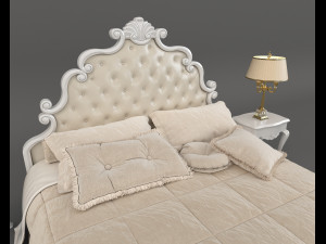 european style bed 9 Model 3D