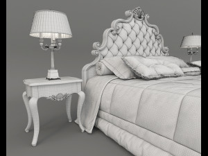 european style bed 9 Model 3D