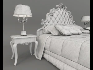 european style bed 9 3D Model