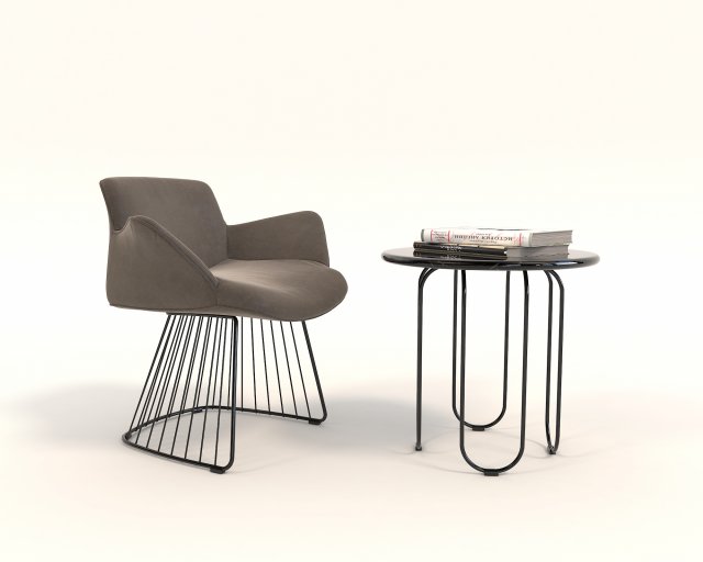 contemporary design armchair set 9 3D Model .c4d .max .obj .3ds .fbx .stl .blend 