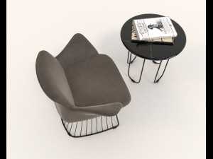 contemporary design armchair set 9 3D Model