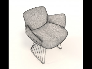contemporary design armchair set 9 3D Model