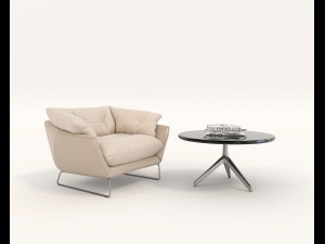 contemporary design armchair set 10 3D Model