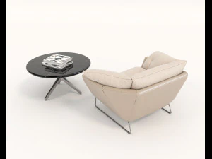 contemporary design armchair set 10 3D Model