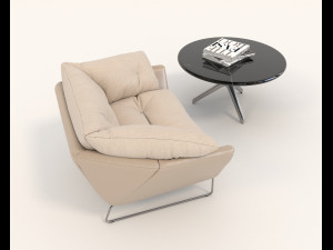 contemporary design armchair set 10 3D 모델