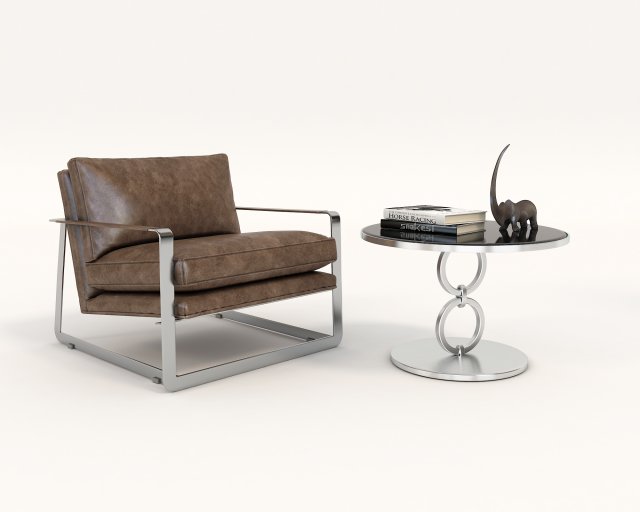 modern comfortable reading chair 3D Модель .c4d .max .obj .3ds .fbx .stl .blend 