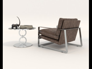 modern comfortable reading chair 3D Модель