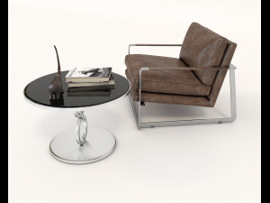modern comfortable reading chair 3D Модель