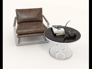 modern comfortable reading chair 3D Модель