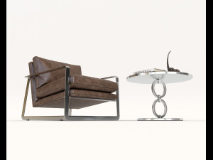 modern comfortable reading chair 3D Модель