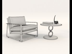 modern comfortable reading chair 3D Модель