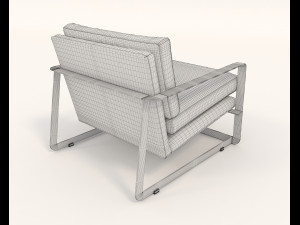 modern comfortable reading chair 3D Модель