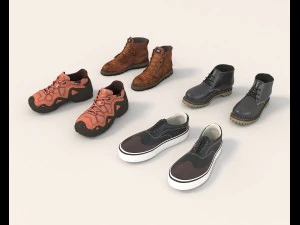 shoes collection 4 3D Model