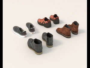 shoes collection 4 3D Model