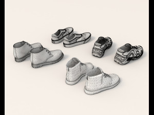 shoes collection 4 3D 모델