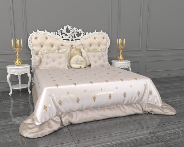 european style bed 10 3D मॉडल .c4d .max .obj .3ds .fbx .stl .blend 